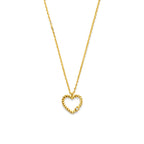 Halskette Herz Diamant 0,01ct H SI 41 - 43 - 45 cm 14K Gelbgold