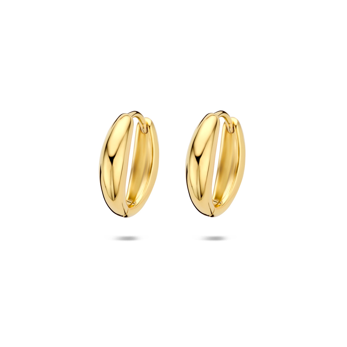 klapoorringen 14,5 mm 1 micron zilver verguld (geel)