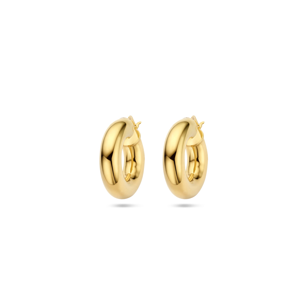 oorringen 6,0 mm ronde buis 1 micron zilver verguld (geel) - rond