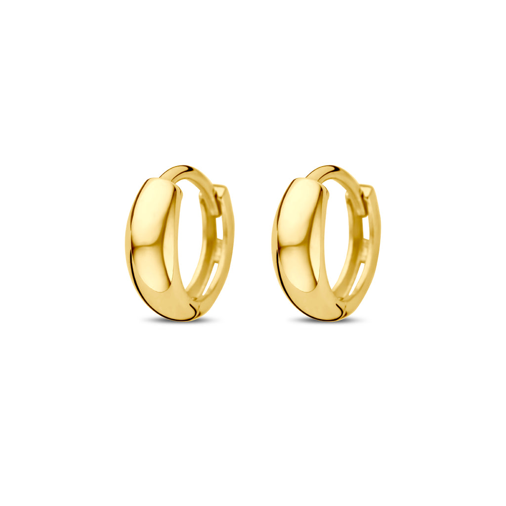 klapoorringen 10 mm 14K geelgoud