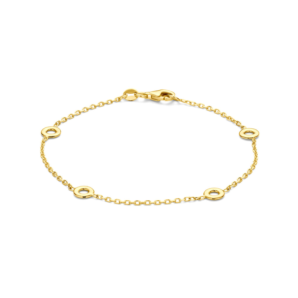 armband 19 cm 14K geelgoud