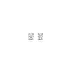 oorknoppen zirkonia 4 mm zilver gerhodineerd