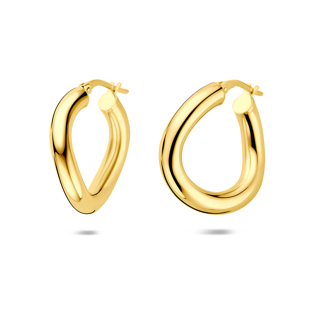 Ohrringe 23 mm 1 Mikron silbervergoldet (gelb)