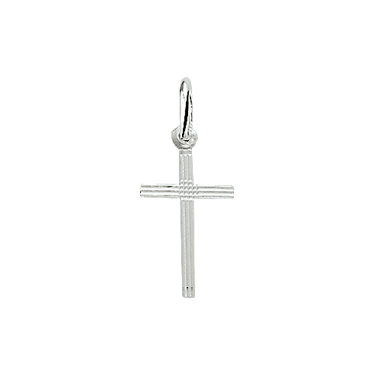 Anhänger Kreuz silber weiß diamantiert