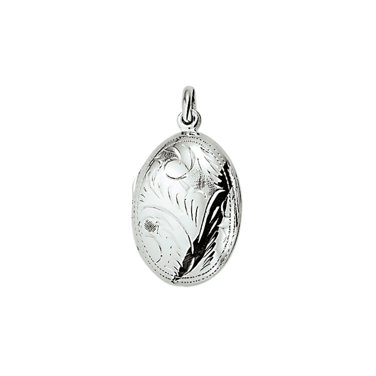 Medaillongravur Silber rhodiniert