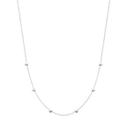 collier hartjes 41 + 4 cm zilver gerhodineerd