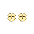 Ohrstecker Kleeblatt 7 mm 14K Gelbgold