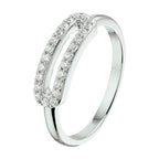 Ring Zirkonia Silber rhodiniert