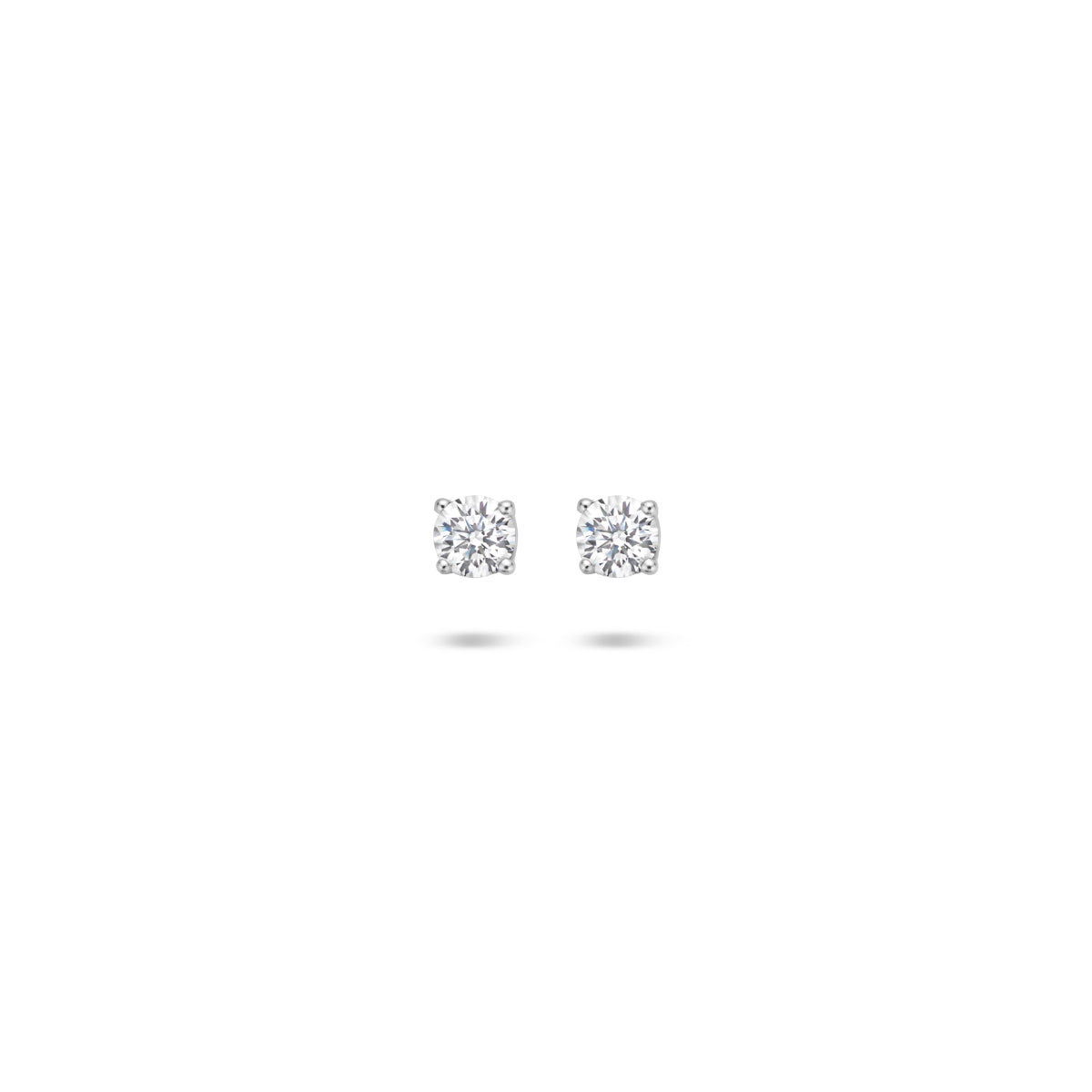oorknoppen zirkonia zilver wit