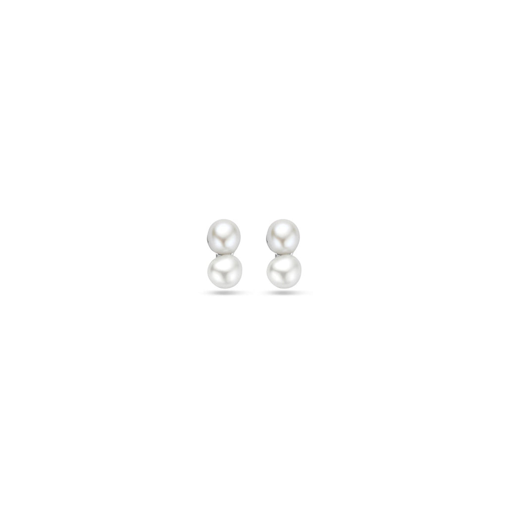 oorknoppen parel 5,5 mm zilver gerhodineerd