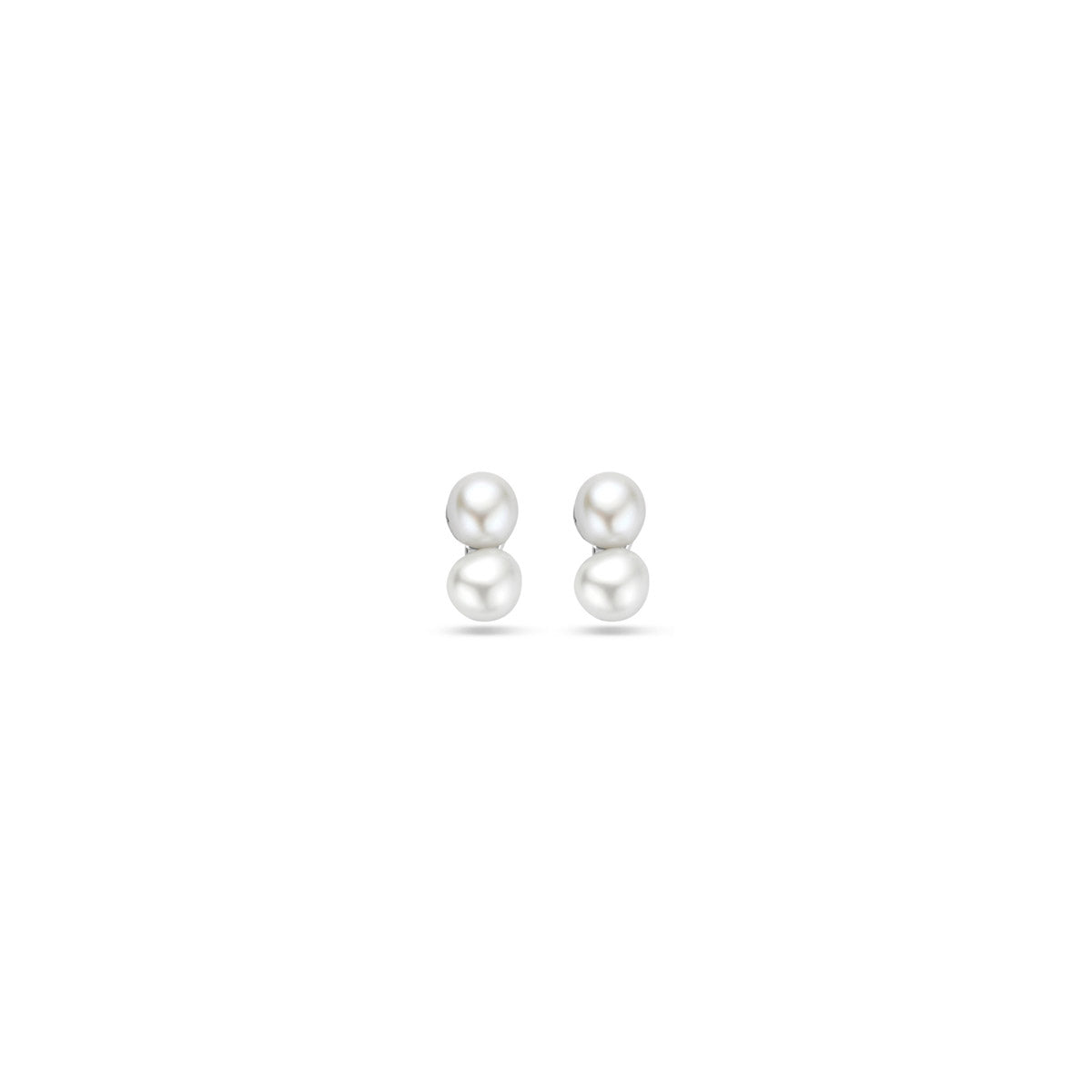 Ohrstecker Perle 5,5 mm Silber rhodiniert