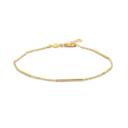 armband balkjes 1,3 mm 18 - 19,5 cm 14K geelgoud - plaat,buis,spijltje