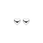 Ohrstecker Herz 9,5 mm rhodiniertes Silber