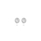 Ohrstecker Zirkonia 6 mm Silber rhodiniert