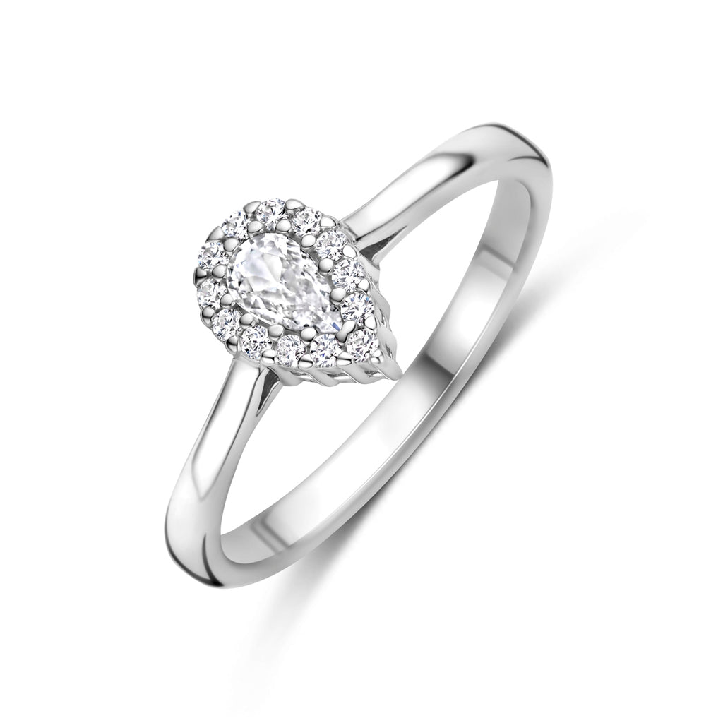ring zirkonia zilver gerhodineerd