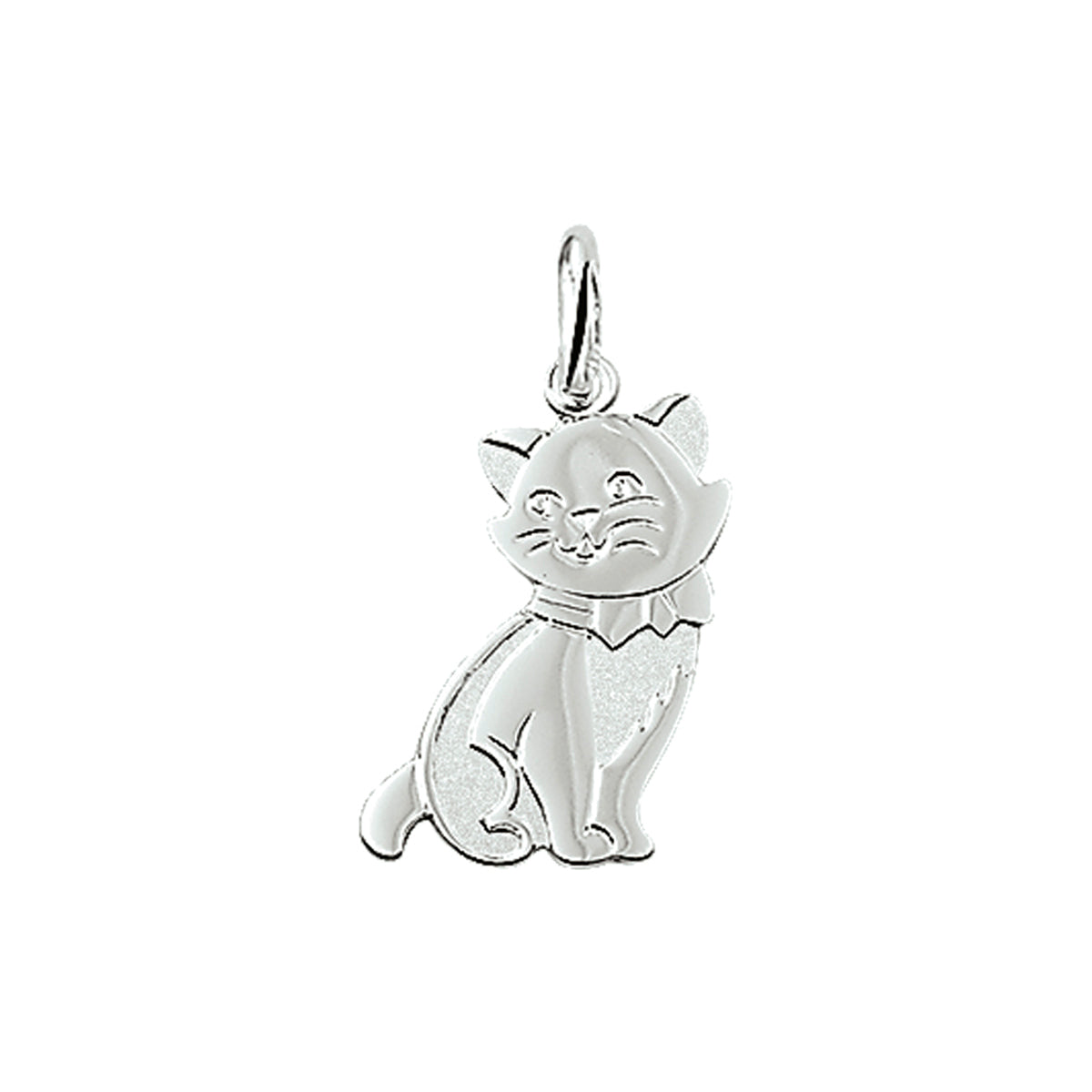 Anhänger Katze silber weiß