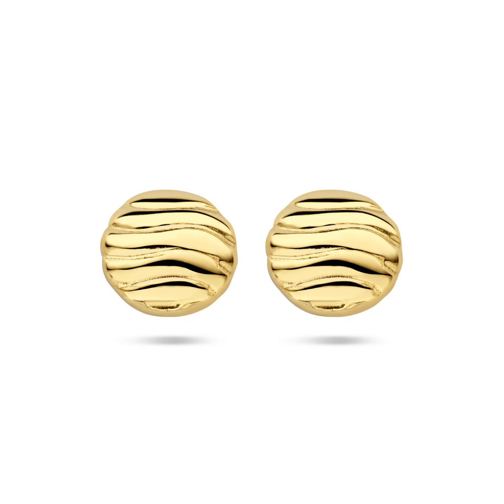 Ohrstecker rund 14K Gelbgold