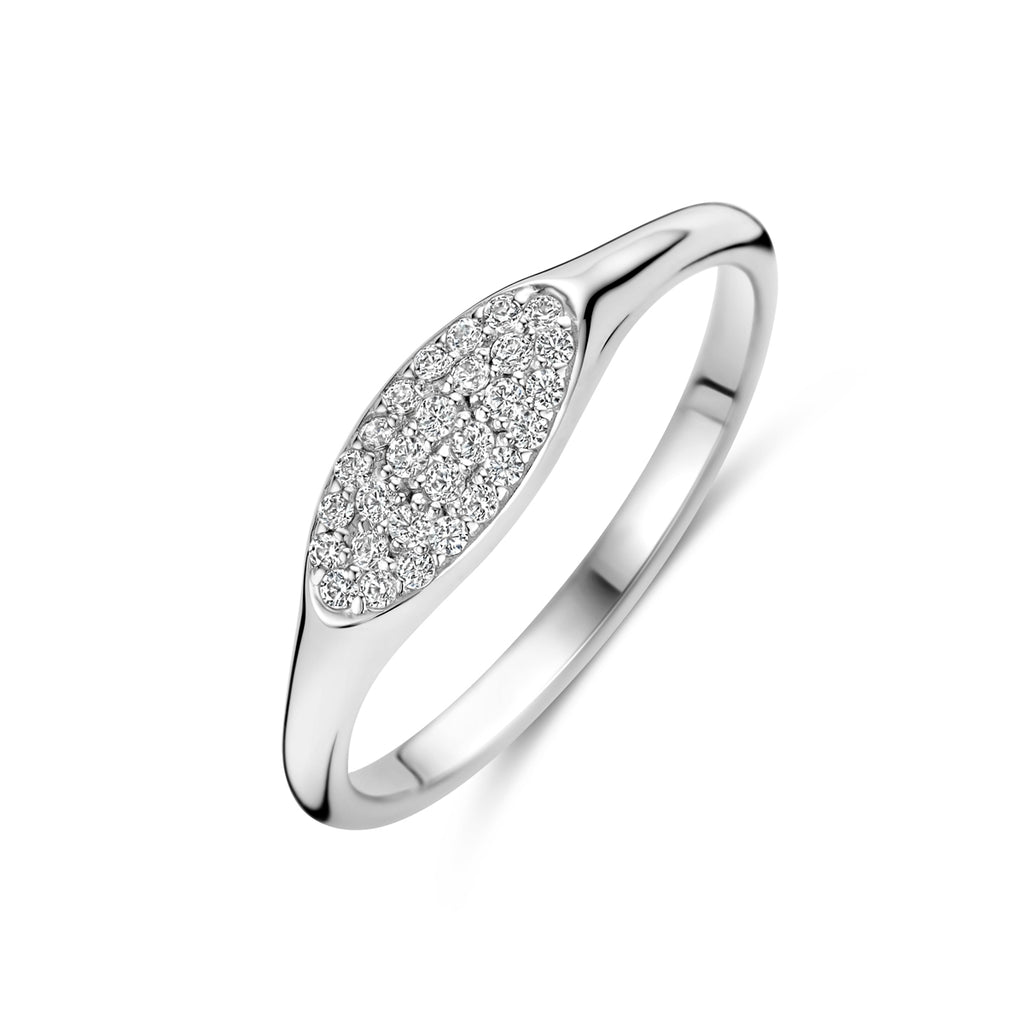 Ring Zirkonia Silber rhodiniert