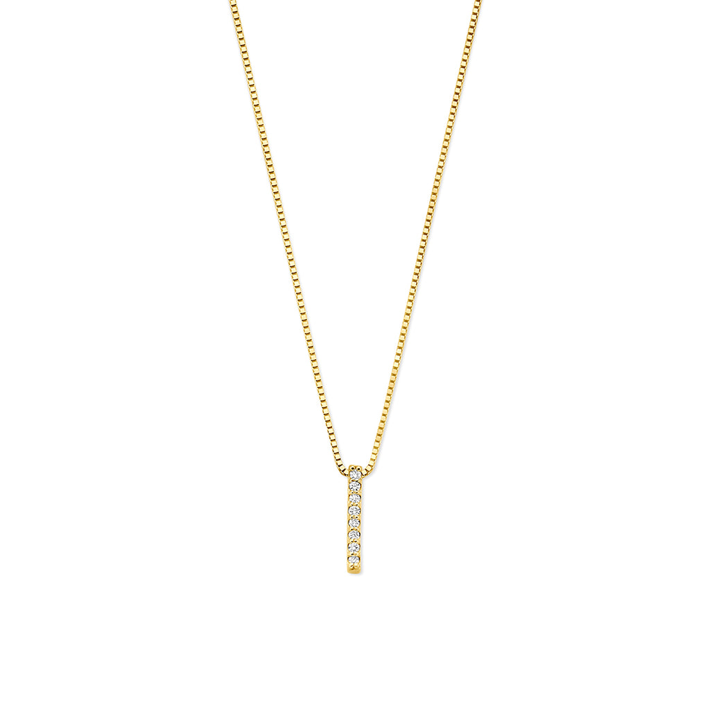 collier lab grown diamant 0.04ct g vs 40 - 42 - 44 cm 14K geelgoud