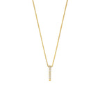 collier lab grown diamant 0.04ct g vs 40 - 42 - 44 cm 14K geelgoud