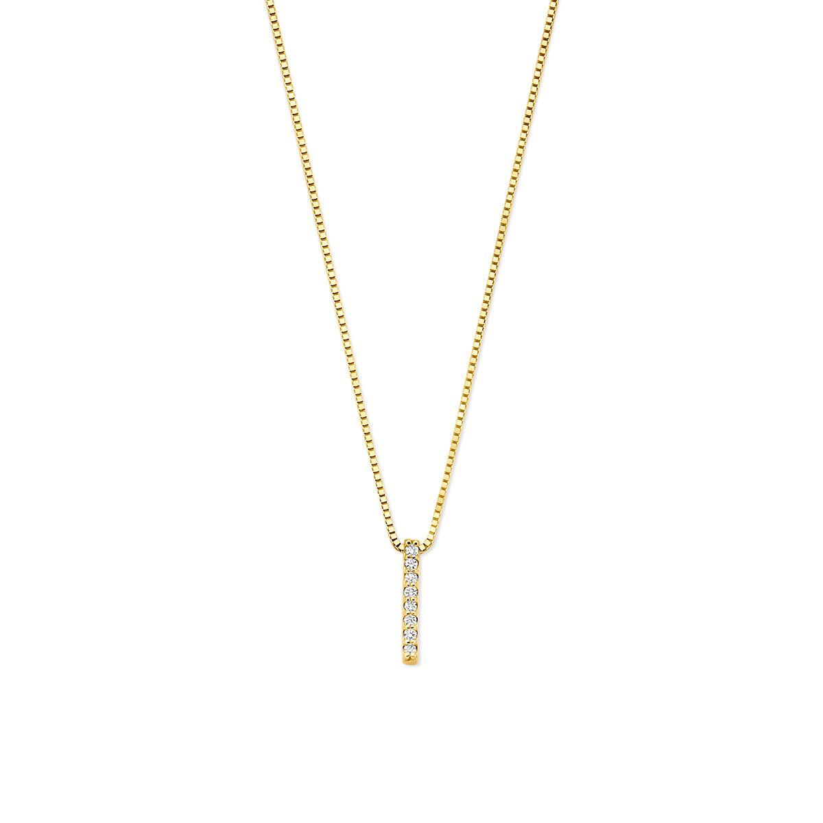 collier lab grown diamant 0.04ct g vs 40 - 42 - 44 cm 14K geelgoud