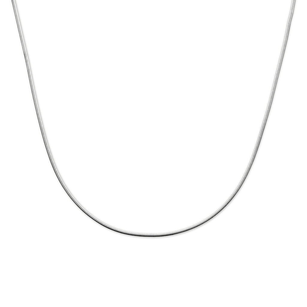 Panzerhalskette 2 mm 40 + 4 cm Silber rhodiniert