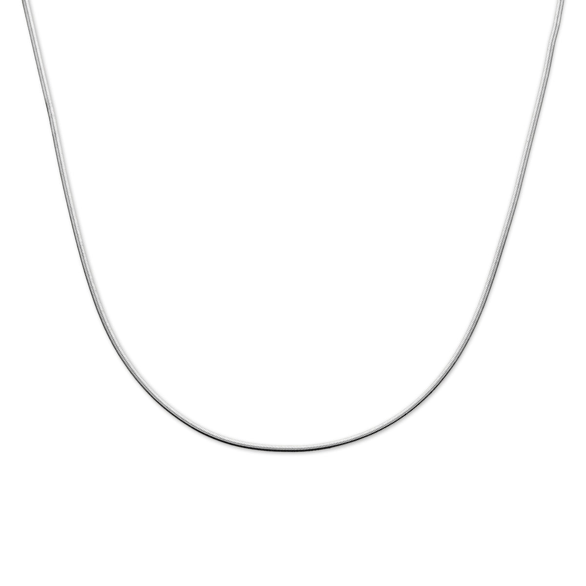 collier gourmette 2 mm 40 + 4 cm zilver gerhodineerd