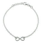 Armband Infinity 2,0 mm 17 + 2 cm Silber rhodiniert