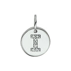 hanger letter m zirkonia zilver gerhodineerd