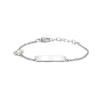 Gravurarmband Einhorn Plättchen 4,5 mm 11 + 2 cm Silber rhodiniert