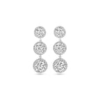 Ohrhänger Zirkonia 33 mm Silber rhodiniert