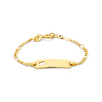 9k graveerarmband hart plaat 5,0 mm 9K geel