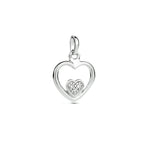 hanger hart zirkonia zilver gerhodineerd