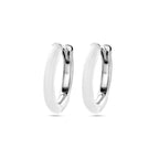 klapoorringen wit emaille zilver gerhodineerd