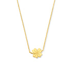 9k collier klavertje 40 - 42 - 44 cm 9K geel