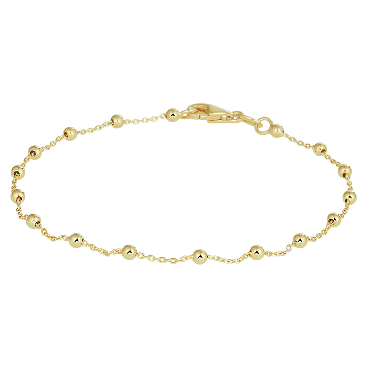 Armband Kugeln 0,9 mm 18 cm 14K Gelbgold