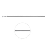 slang rond 2,0 mm zilver gerhodineerd