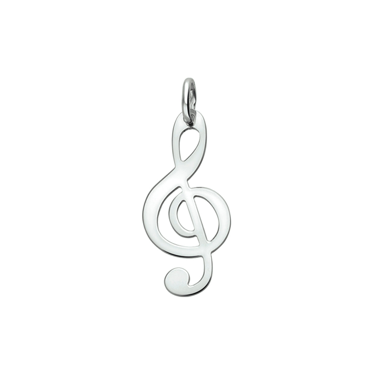 Anhänger Musiknote Silber rhodiniert