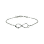Armband Unendlichkeit und Herz 17 + 2 cm Silber rhodiniert