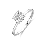 ring zirkonia zilver gerhodineerd