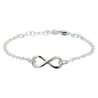 Armband Infinity 17 + 2 cm Silber rhodiniert