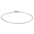armband bolletjes 1,5 mm 17 + 2 cm zilver gerhodineerd