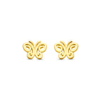 Ohrstecker Schmetterling 5,5 mm 14K Gelbgold