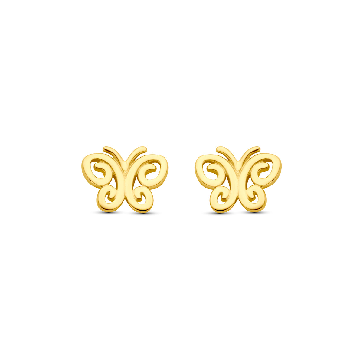 Ohrstecker Schmetterling 5,5 mm 14K Gelbgold