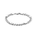 Armband Gourmette mit Zwischenstück 6-seitig geschliffen 5,8 mm 21 cm Silber weiß