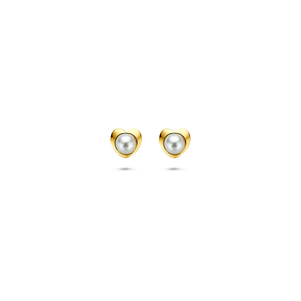 Ohrstecker Perle 4,5 mm 14K Gelbgold