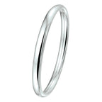 bangle dop 6 mm ovale buis zilver wit