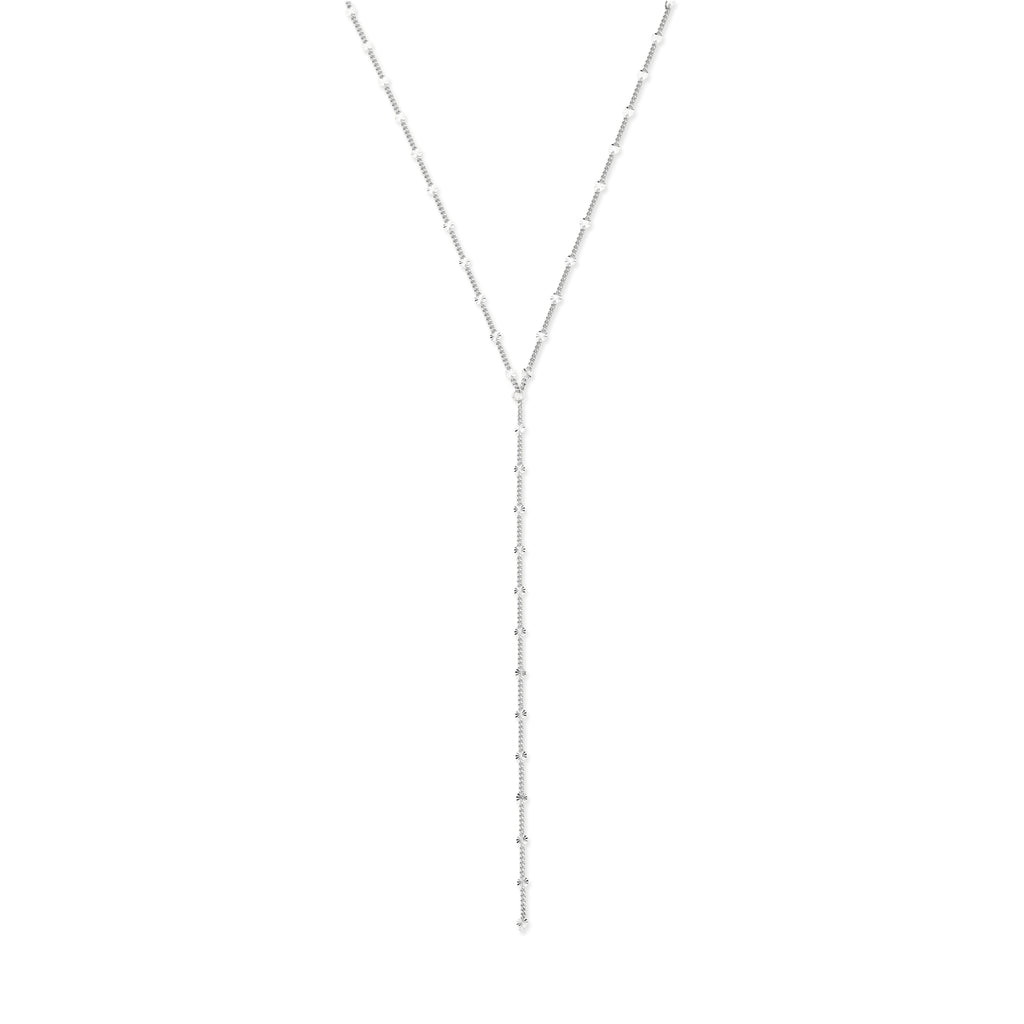 y-collier 42,5 cm zilver gerhodineerd