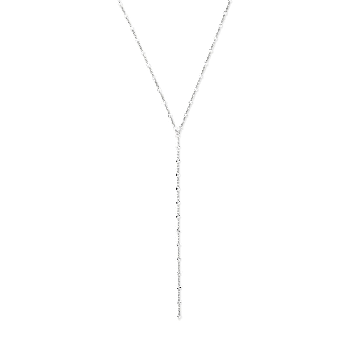 y-collier 42,5 cm zilver gerhodineerd
