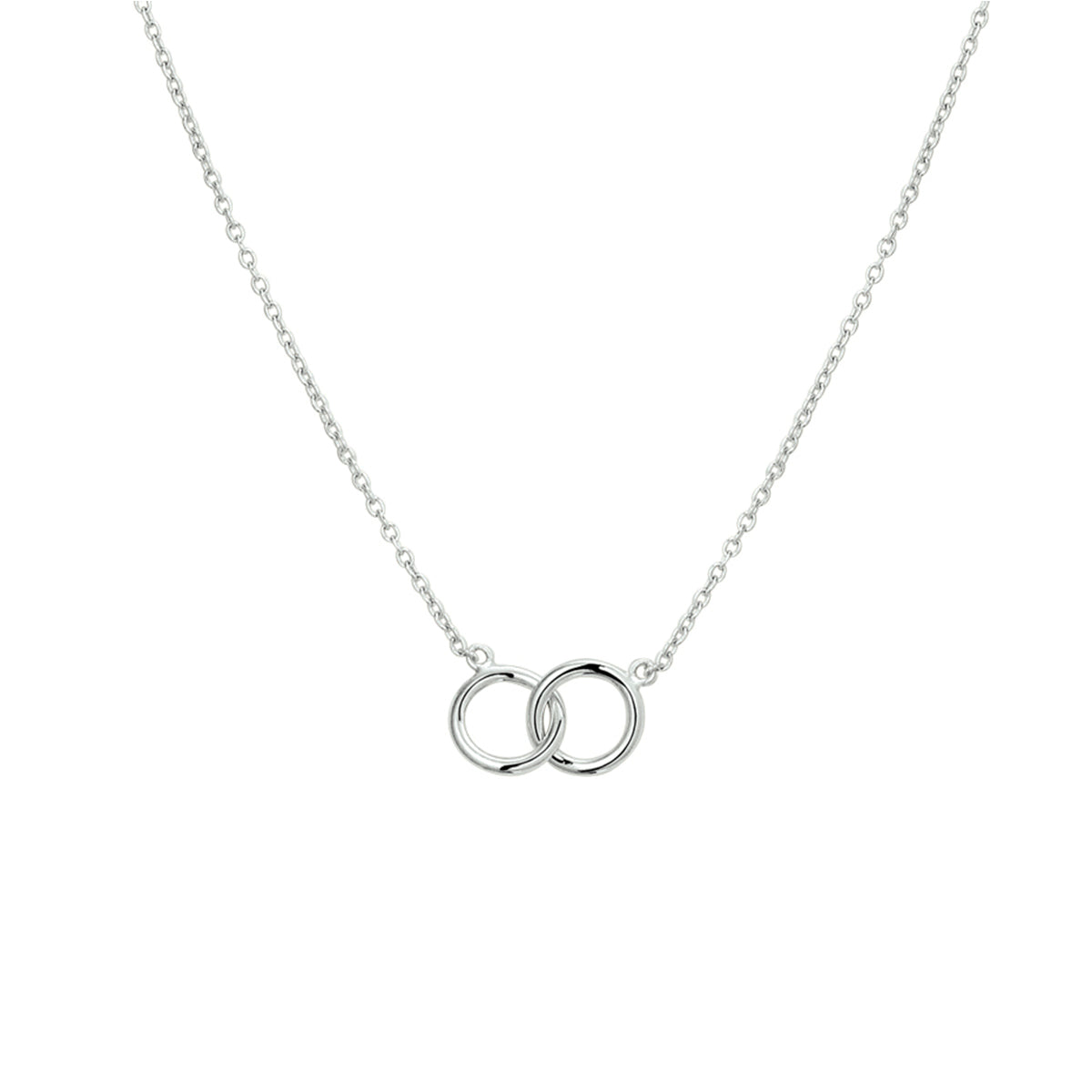 Halskette runde Scheiben 1,2 mm 40 + 4 cm rhodiniertes Silber